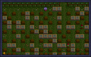 Dstroy (DOS) screenshot: Forest world