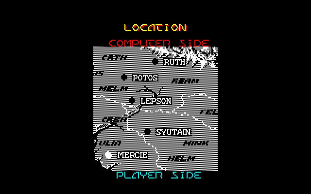 Herzog (PC-88) screenshot: Choosing a location