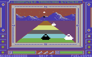 Magic Micro Mission (Commodore 64) screenshot: Game one: "Shoot'em down!"