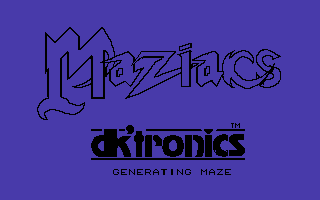 Maziacs (Commodore 64) screenshot: Title screen