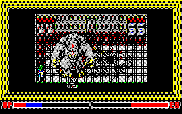 Shiryō Sensen 2 - War of the Dead Part 2 (PC-88) screenshot: Try to cope with your anger. Compartmentalize!