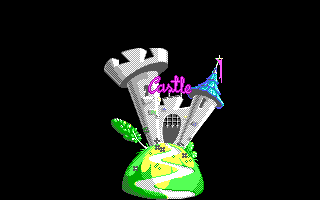 Will Harvey's Zany Golf (DOS) screenshot: Castle Hole - Splash Screen
