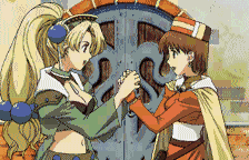 Alchemist Marie & Elie: Futari no Atelier (WonderSwan Color) screenshot: Nice to meet you, too!