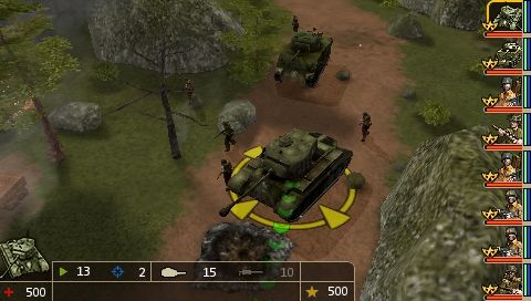 Legends of War: Patton's Campaign (PSP) screenshot: My glorious multiplayer army: undefeatable.