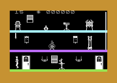 Mabel's Mansion (Commodore 64) screenshot: Starting Gameplay