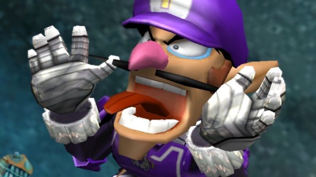 Mario Strikers Charged (Wii) screenshot: Waluigi, mature as always