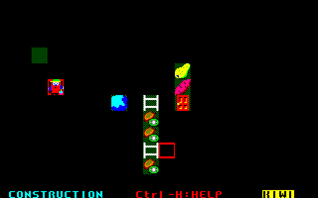 Mole Mole (PC-88) screenshot: Level editor