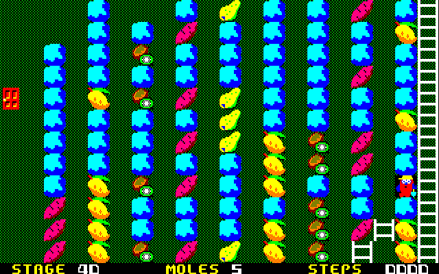 Mole Mole (PC-88) screenshot: I'm dizzy...
