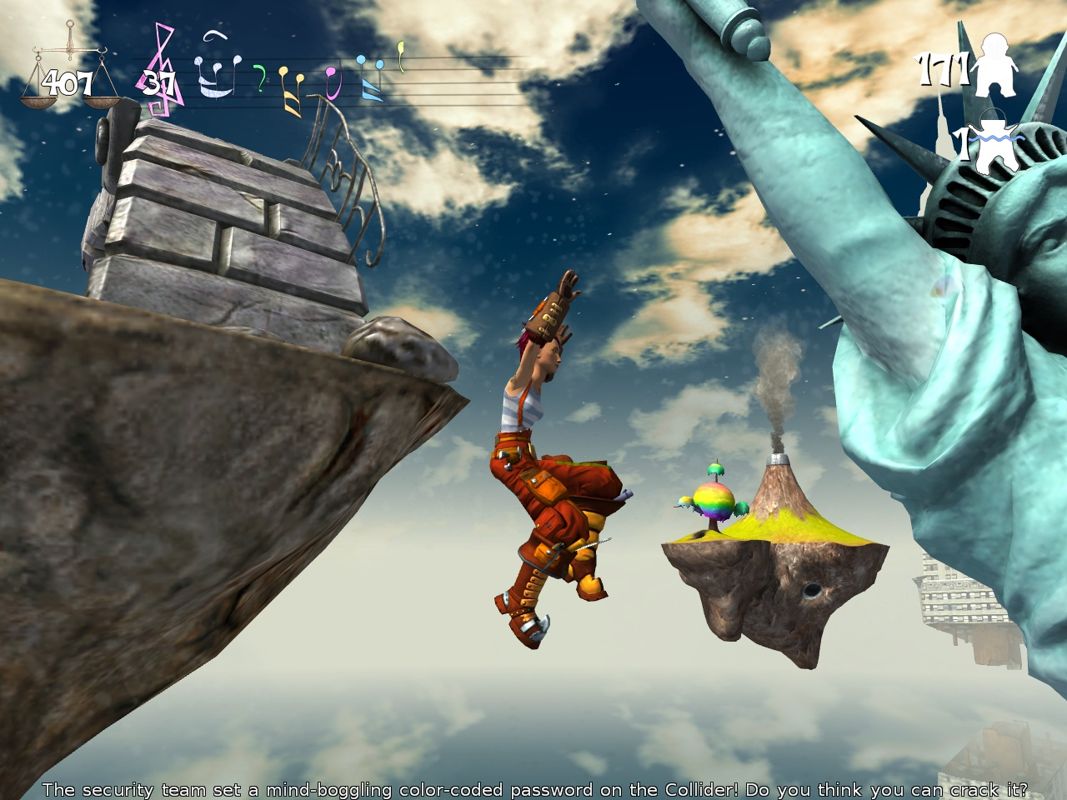 Cargo! The Quest for Gravity (Windows) screenshot: Jump!