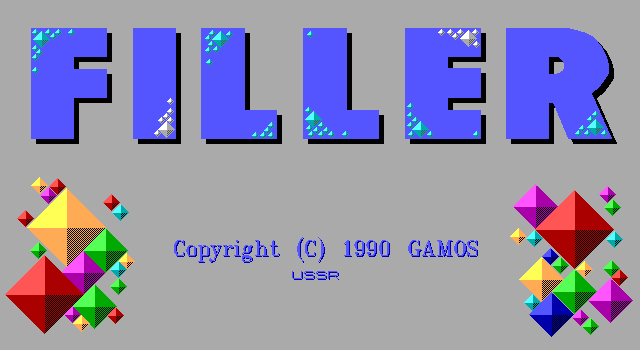 Filler (DOS) screenshot: Title and Copyright