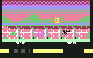 International Sports Challenge (Commodore 64) screenshot: Shooting