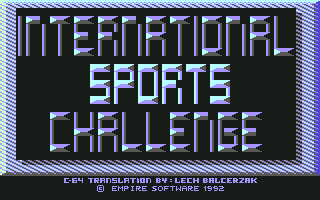 International Sports Challenge (Commodore 64) screenshot: Title