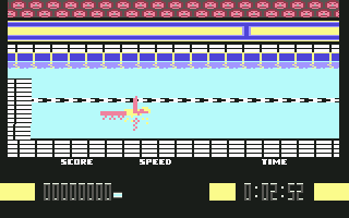 International Sports Challenge (Commodore 64) screenshot: Swimming