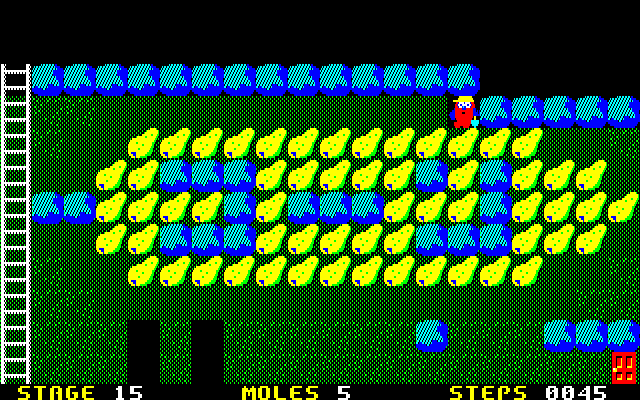 Mole Mole 2 (PC-88) screenshot: This is pure PEROMANIA!!..