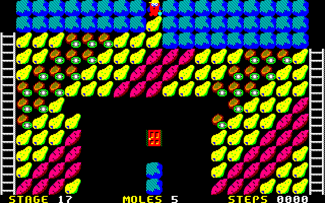 Mole Mole 2 (PC-88) screenshot: Oh, wow... I'm drooling already...