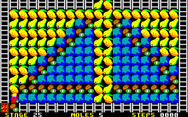 Mole Mole 2 (PC-88) screenshot: Wow, now THIS looks truly amazing...