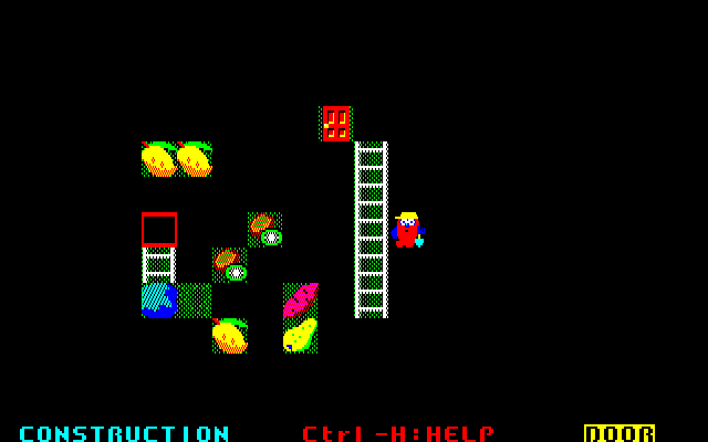 Mole Mole 2 (PC-88) screenshot: Level editor