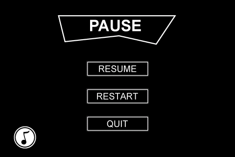 Shift 2 (iPhone) screenshot: Pause menu