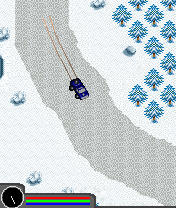 BigFoot Challenge (J2ME) screenshot: In the lead on the ice track