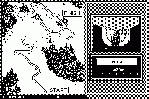 Winter Games (Macintosh) screenshot: Bobsled