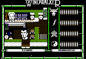 Windwalker (Apple II) screenshot: Walking through a house