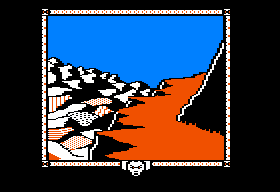 The Shadows of Mordor (Apple II) screenshot: Cliff