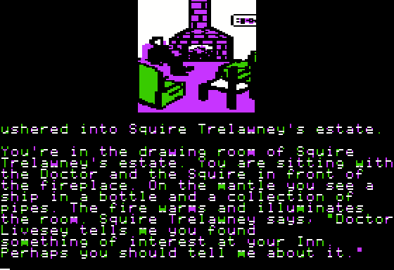 Treasure Island (Apple II) screenshot: Manor.