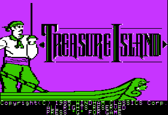 Treasure Island (Apple II) screenshot: Treasure Island!