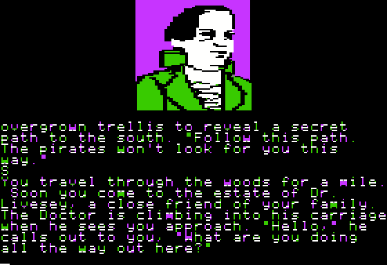 Treasure Island (Apple II) screenshot: The doctor.