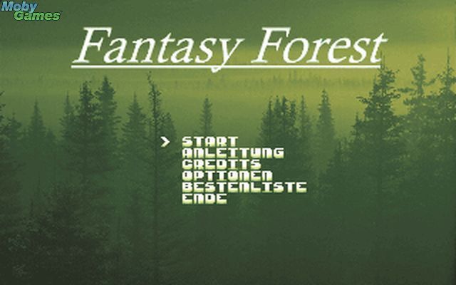 Toffifee: Fantasy Forest (DOS) screenshot: Main Menu (german).