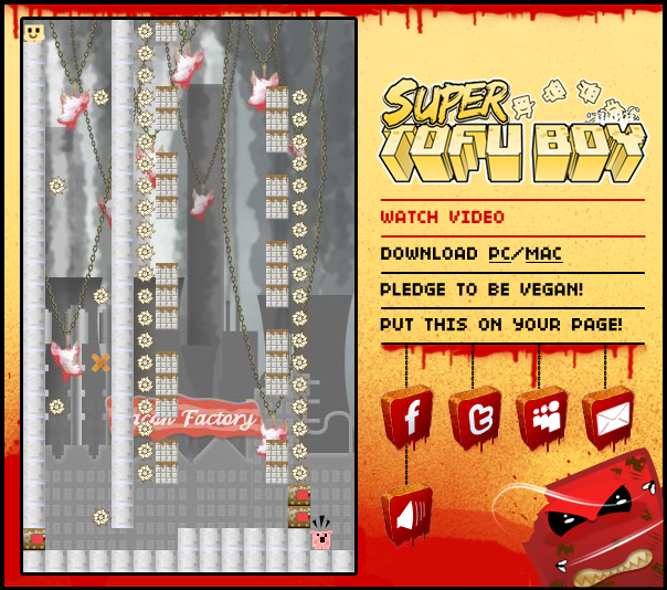 Super Tofu Boy (Windows) screenshot: The final level