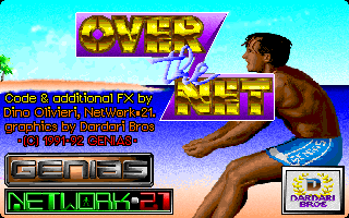 Over the Net! (DOS) screenshot: Title Screen