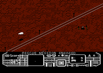 Panther (Atari 8-bit) screenshot: Starting in the desert