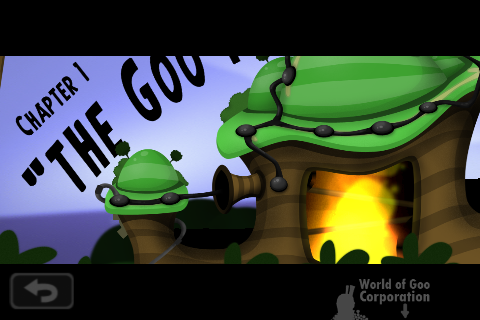 World of Goo (iPhone) screenshot: Level selector