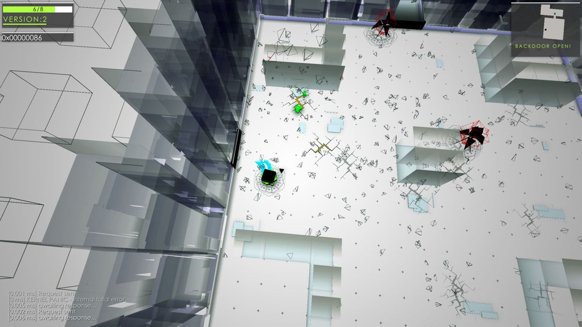 Atomine (Windows) screenshot: Attacking two enemies.