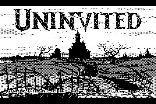 Uninvited (Macintosh) screenshot: Title screen