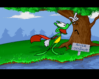 Superfrog (Amiga) screenshot: Intro sequence