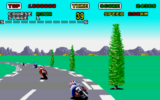 Screenshot Of Super Hang-on (amiga, 1987) - Mobygames