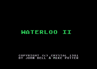 Waterloo II (Atari 8-bit) screenshot: Title Screen