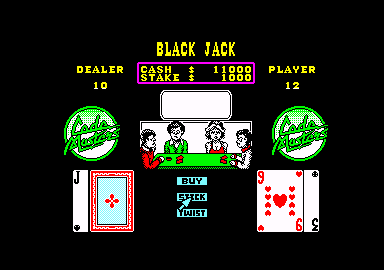 Monte Carlo Casino (Amstrad CPC) screenshot: I have twelve. What do I want to do?