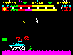 Lunar Jetman (ZX Spectrum) screenshot: Fly Lunar Jetman! Fly for your life!