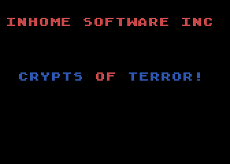 Crypts of Terror (Atari 8-bit) screenshot: Title screen
