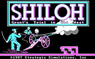 Shiloh: Grant's Trial in the West (DOS) screenshot: Initial title screen (CGA, RGB)