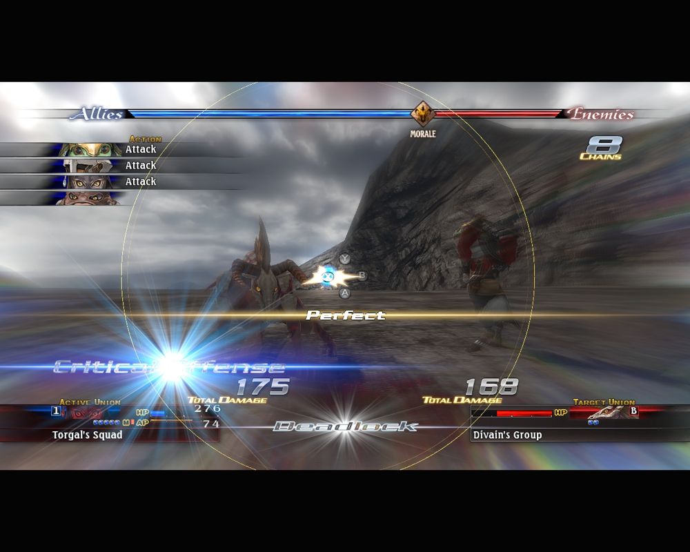 The Last Remnant (Windows) screenshot: Sometimes you can perform QTE for bonus effects.
