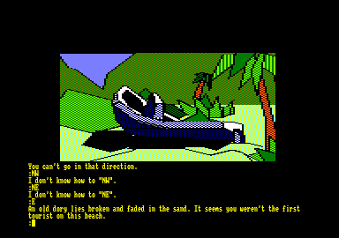 Mindshadow (Amstrad CPC) screenshot: I wonder if this is the S. S. Minnow?