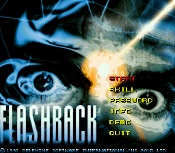 Flashback: The Quest for Identity (DOS) screenshot: Main Menu