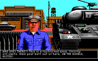 It Came from the Desert (DOS) screenshot: National guard.