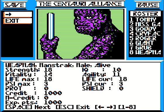 Centauri Alliance (Apple II) screenshot: Oh, who's that?