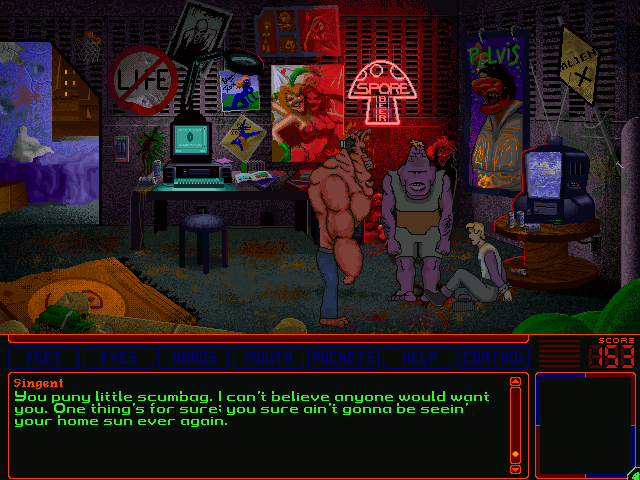 Space Quest 6: Roger Wilco in the Spinal Frontier (Windows 3.x) screenshot: Captured