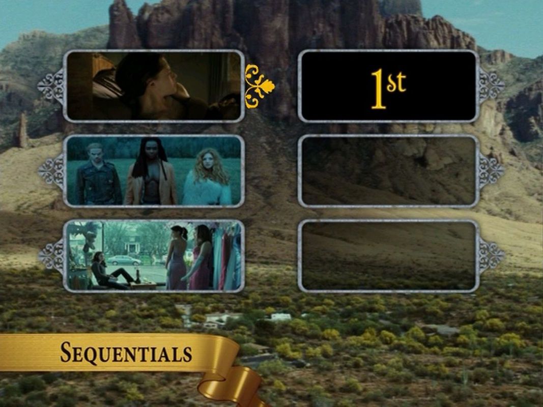 Scene It?: Twilight (DVD Player) screenshot: Playing the game: This is an example where scenes from the film must be placed in order